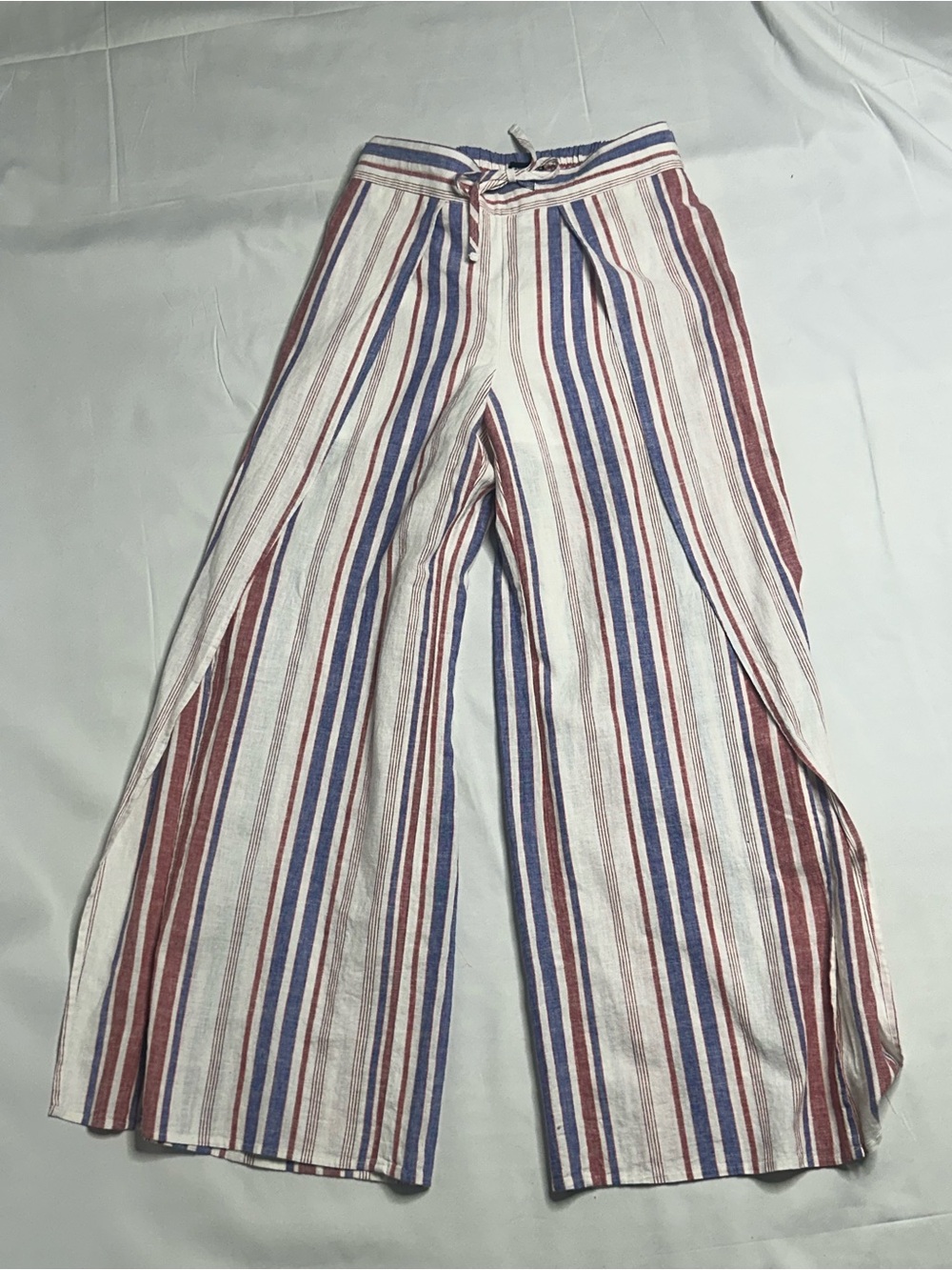 Express Women’s Striped Chinos in White, Blue & Red